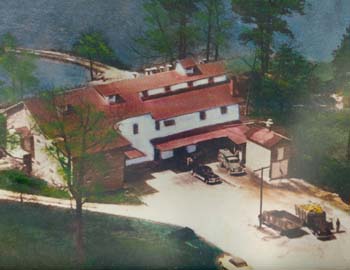 Aerial view of Cross Mill in the past